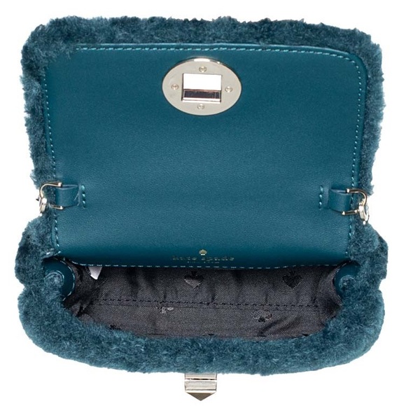 NWT! $169 MSRP kate spade Audrey Faux Shearling Micro Crossbody - Picture 8 of 13